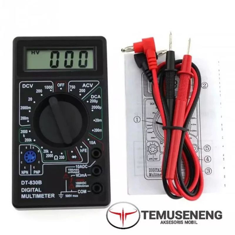 Jual Dt830B Multimeter Multitester Avometer Dc 12V 24V Ac 220V Alat