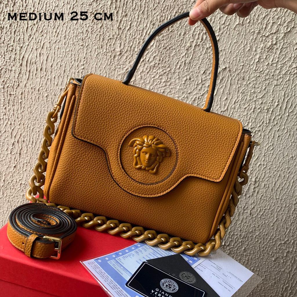 (TANPA KOTAK) DB2272 TAS HANDBAG LA MEDUSA BAG MEDIUM AND LARGE HANDBAG  FULLSET KUALITAS PLATINUM