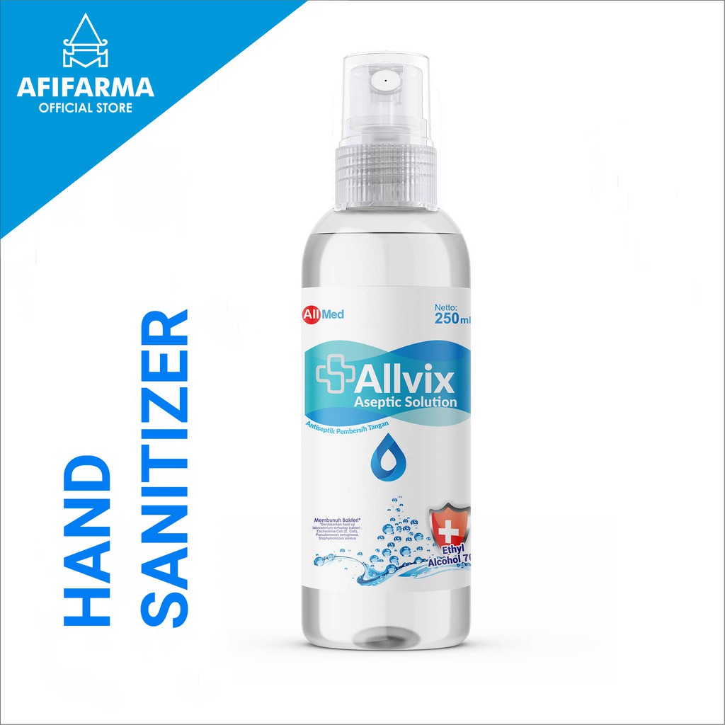 Jual Allvix Aseptic Solution Spray 250 ml Shopee Indonesia