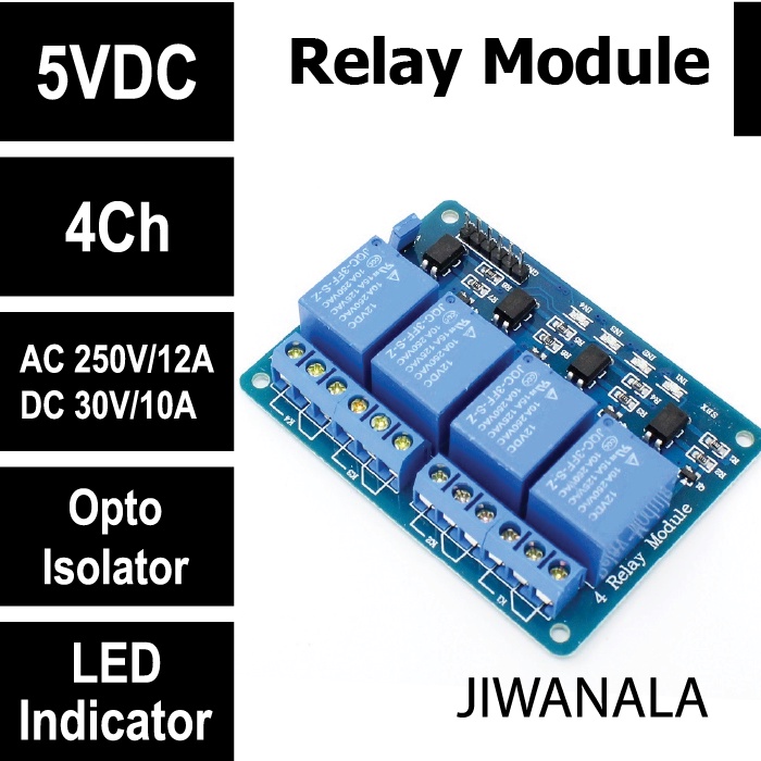 Jual Relay modul 5v 4ch 4 channel Arduino ESP NodeMCU | Shopee Indonesia