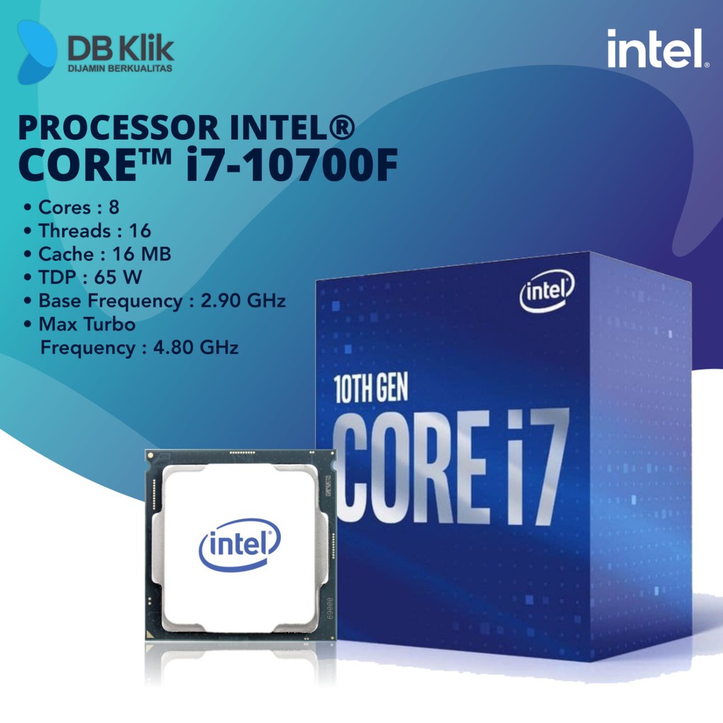 Processor Intel Core I7-10700F Box LGA1200 - Proc Intel Core I7 10700F