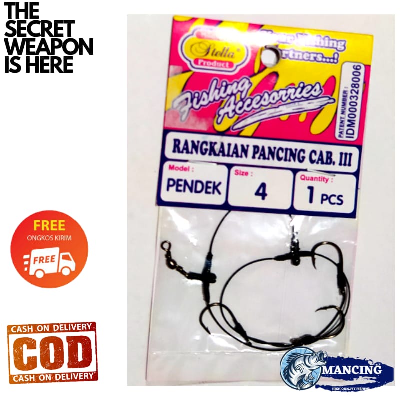 Jual Rangkaian Pancing Cabang Siap Pakai Size Kosongan