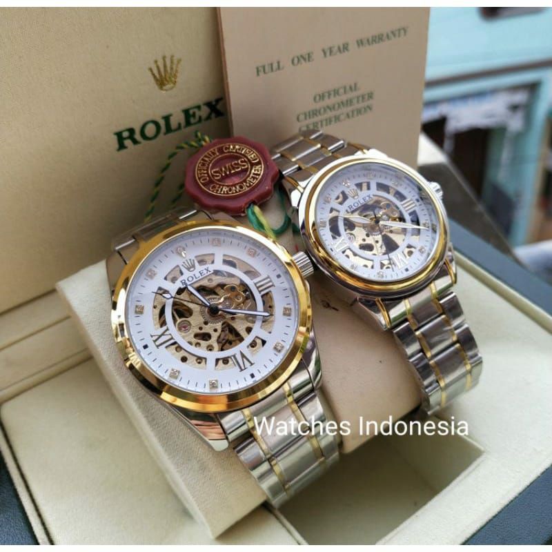 Jual Jam Tangan Coupel Otomatis Terlaris Rantai Automatic Rolex Tanpa