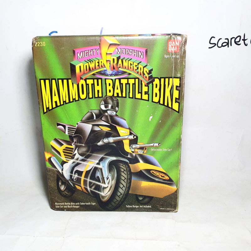 Jual Mighty Morphin Power Rangers Mammoth Battle bike Black Ranger with ...