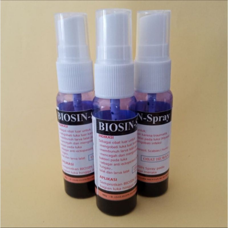 Jual Biosin Spray Obat Luka Luar Antibiotik Antiparasit Anti Jamur Pada