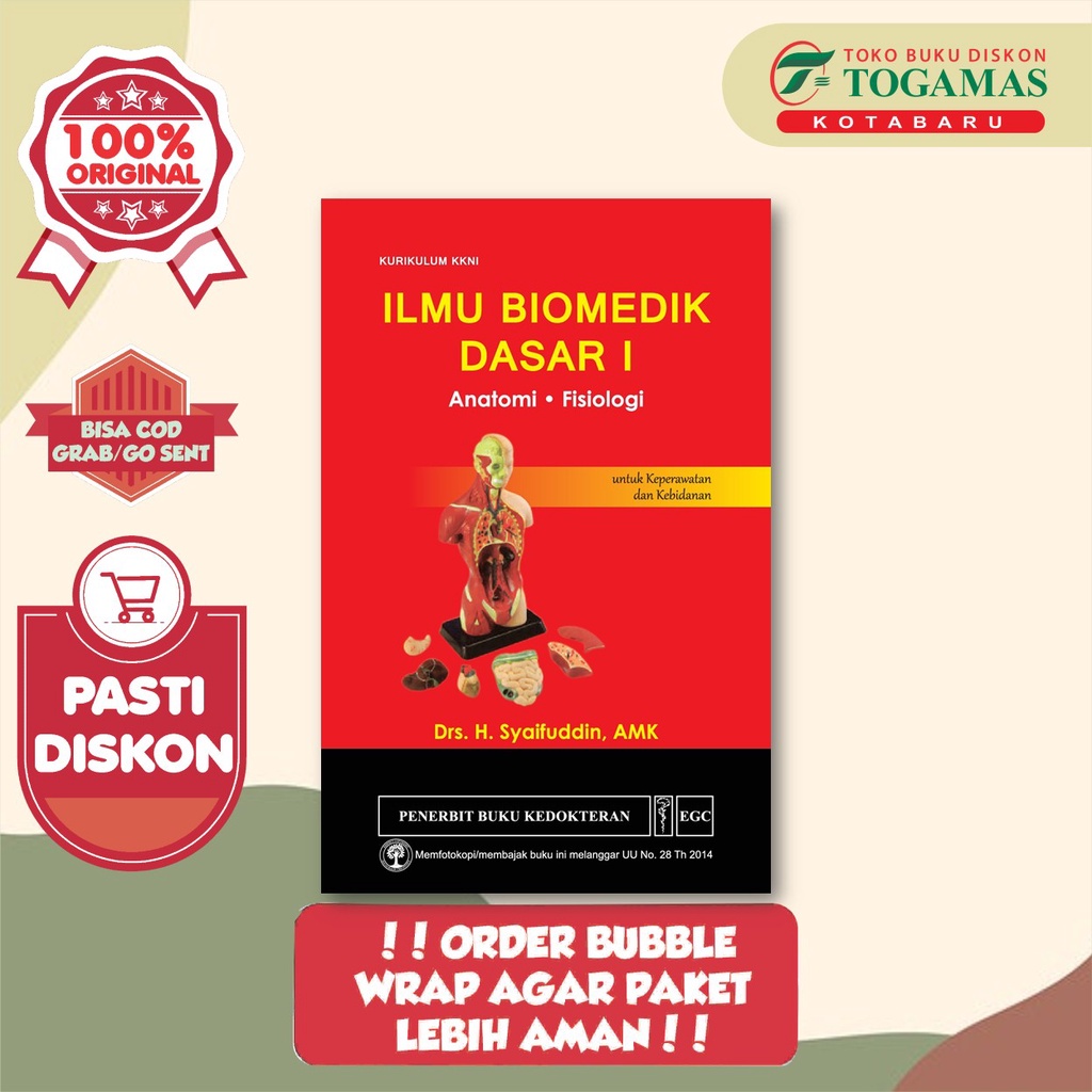 Jual KEDOK - ILMU BIOMEDIK DASAR I ANATOMI FISIOLOGI - DRS. H ...