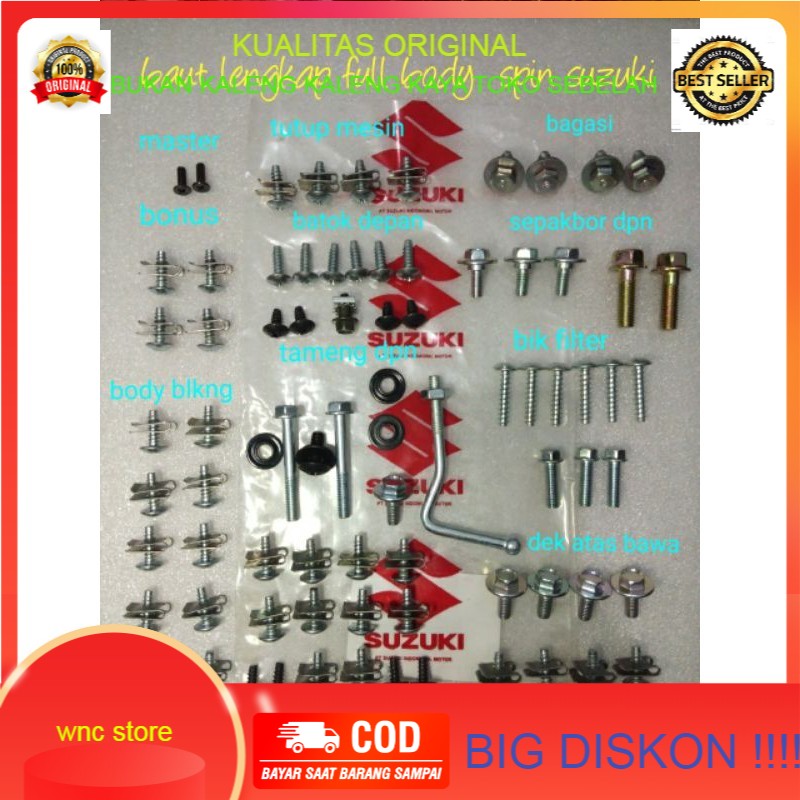 Jual Baut Lengkap Set Full Body Suzuki Spin Dan Suzuki Nex Shopee