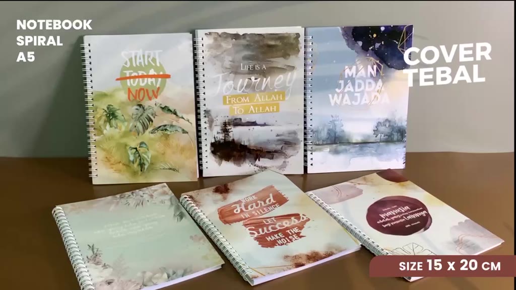 Jual NOTEBOOK A5 | BUKU TULIS SPIRAL | BUKU CATATAN BERGARIS A5 ...