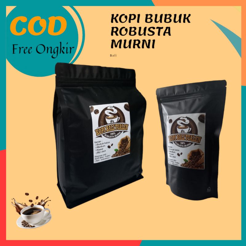 Jual Kopi Bubuk Robusta 1 Kilo Kg Hitam Murni Original Bali Kintamani