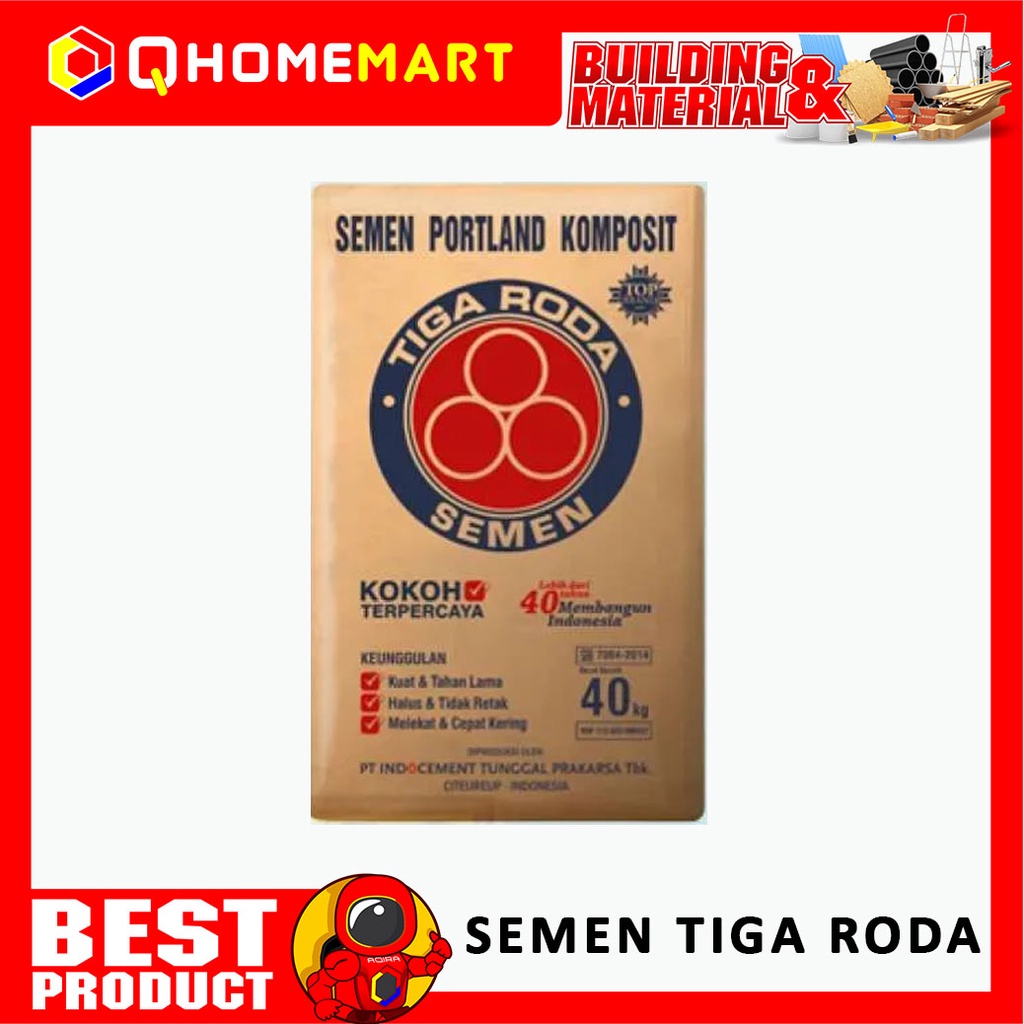 Jual Semen Tiga Roda @ 40KG Portland Cement Semen Tigaroda 40 kg ...