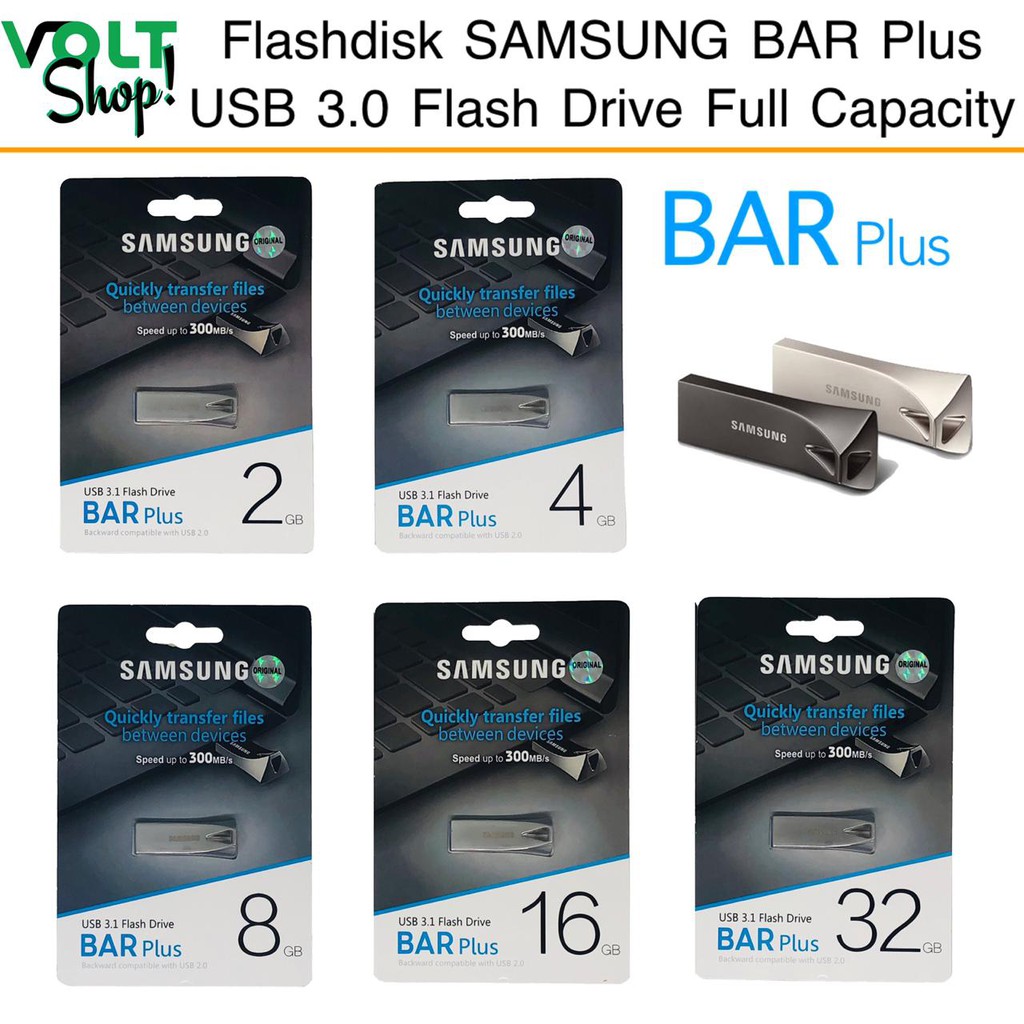 Jual Flashdisk Samsung BAR Plus USB 3.0 Flash Drive 16GB Full Capacity ...