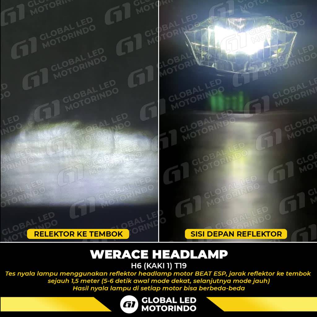 Jual WERACE LED Headlamp Kaki 1 H6 Model T19 T-19 / H6 Kaki 1 8 LED ...
