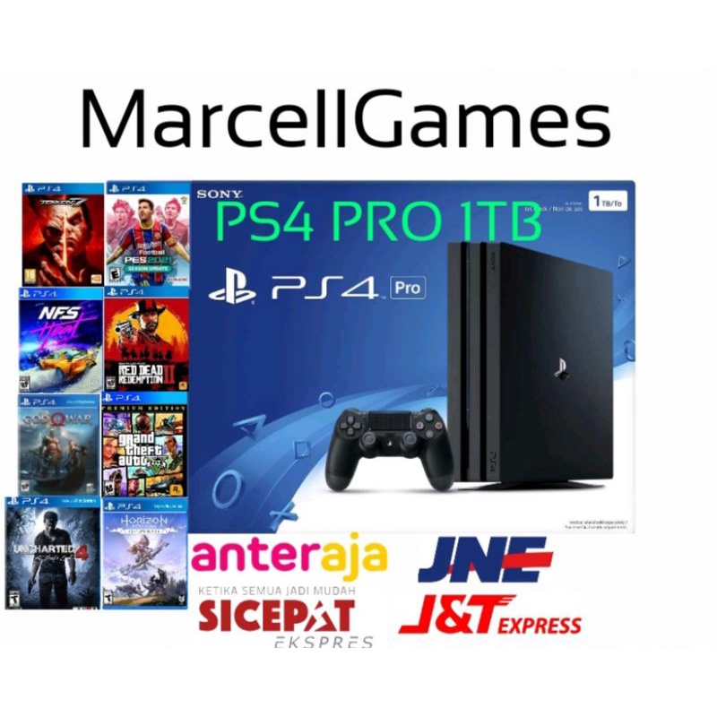 Jual PS4 PRO SLIM FAT PLAYSTATION HARDISK +STIK WIRELLES+ GAMES