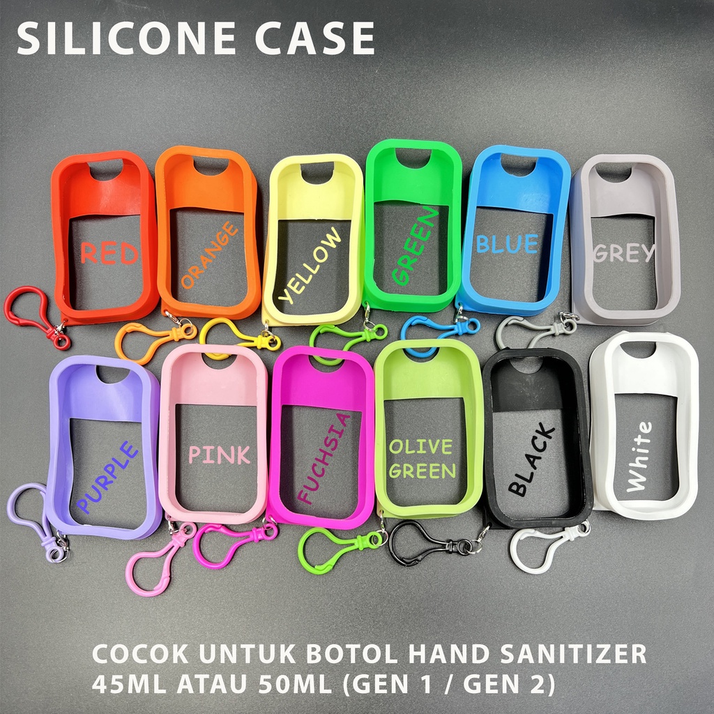Jual Silicone Case Botol Pocket Card Hand Sanitizer Spray + Gantungan ...