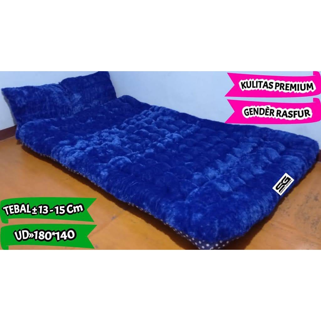 Jual Kasur Gender Bulu Rasfur PREMIUM Uk 180x140x15 Gratis 2 Bantal ...