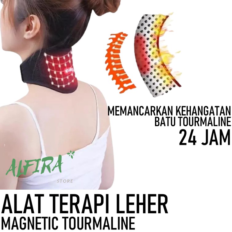 Jual Terapi Leher Magnetic Tourmaline Tanpa Listrik 24 Jam Kehangatan ...