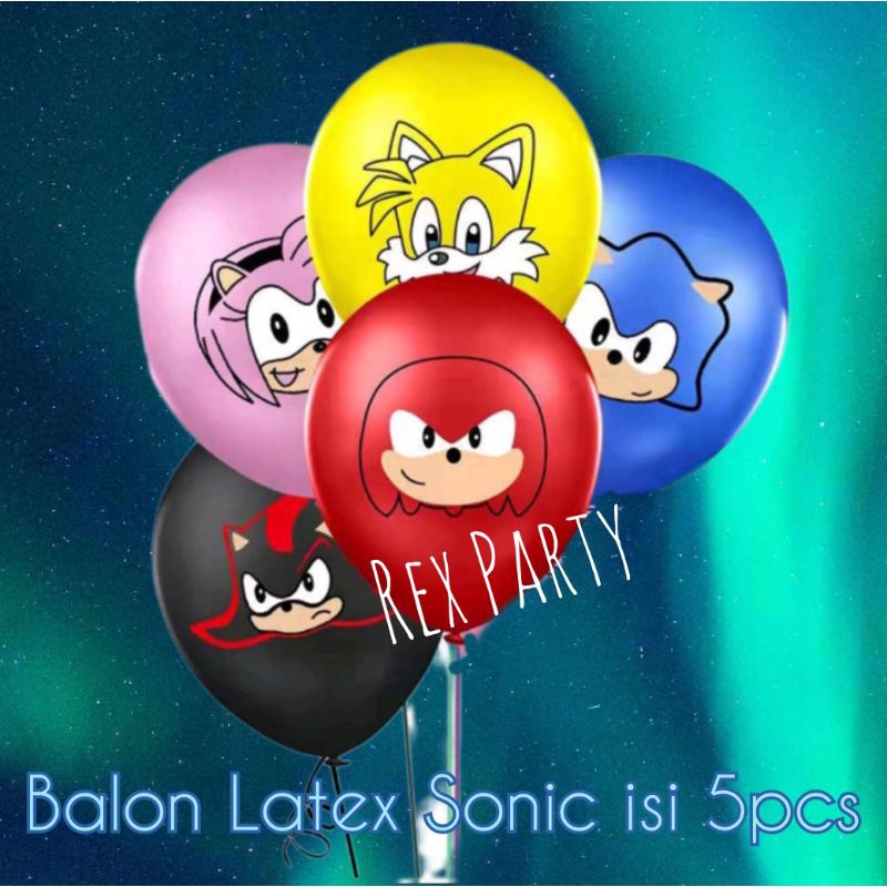 Jual Balon Sonic / Sonic Balloon/ Balon Sonic/ Balon Latex Sonic/ Super