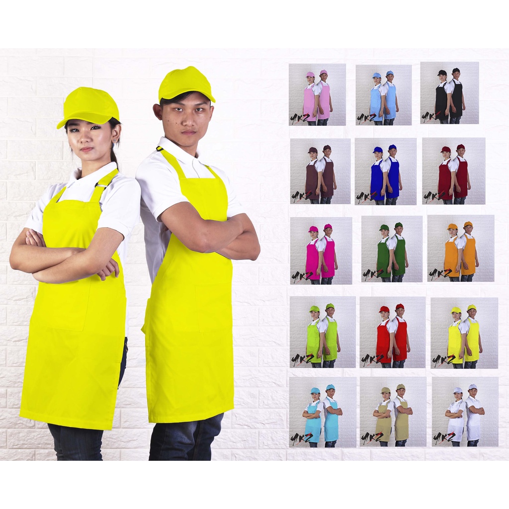 Jual apron barista polos/ celemek polos / apron kitchen / apron barber ...