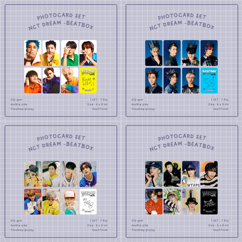 Jual Photocard Nct Dream Beatbox I Unofficial Photocard Set Nct