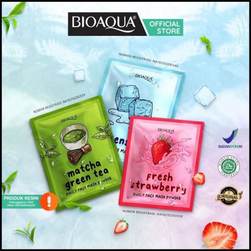Jual BIOAQUA Daily Face Mask Powder 20g | Shopee Indonesia