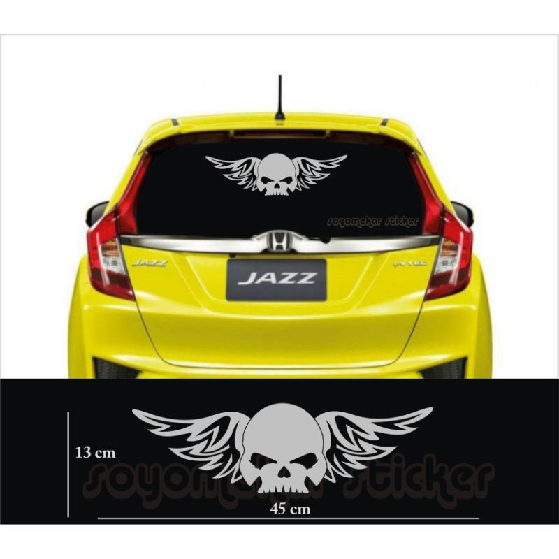 Jual STIKER MOBIL STICKER CUTTING TENGKORAK BERSAYAP BUAT KACA MOBIL ...