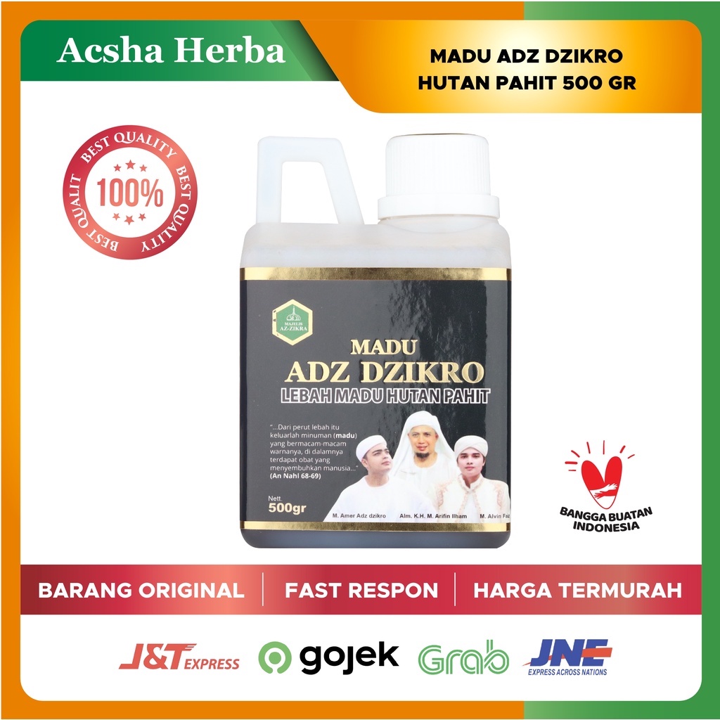 Jual Adz Dzikro Hutan Hitam Pahit Madu Adzdzikro Adz Dzikri 500ml ...