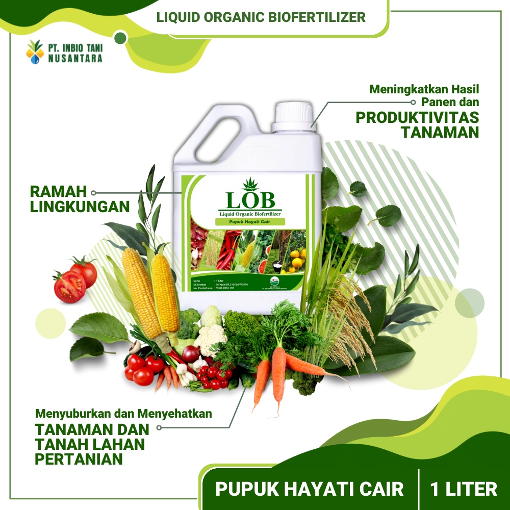 Jual Pupuk Hayati Cair Lob Liquid Organic Biofertilizer Kemasan 1 Liter Pupuk Organik 