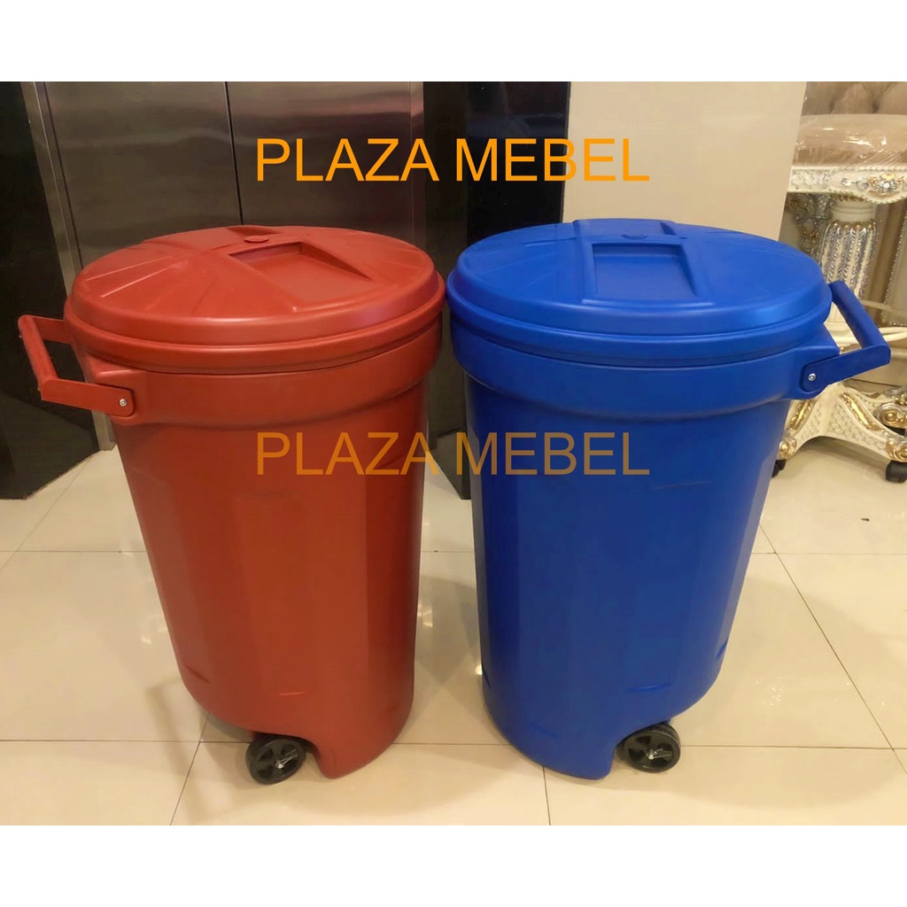 Jual Tempat Sampah Roda 120 - 180 Liter BESAR Tong Kuat ( Biru / Merah ...