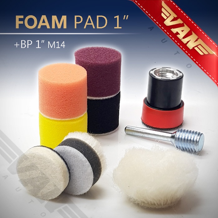 Jual Busa Poles 1 inch Complete Set + BP m14 mesin rotary / Foam Pad ...