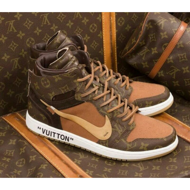 Jual Sepatu Original U.A Nike Air Jordan 1 x Louis Vuitton Suite Case BNIB