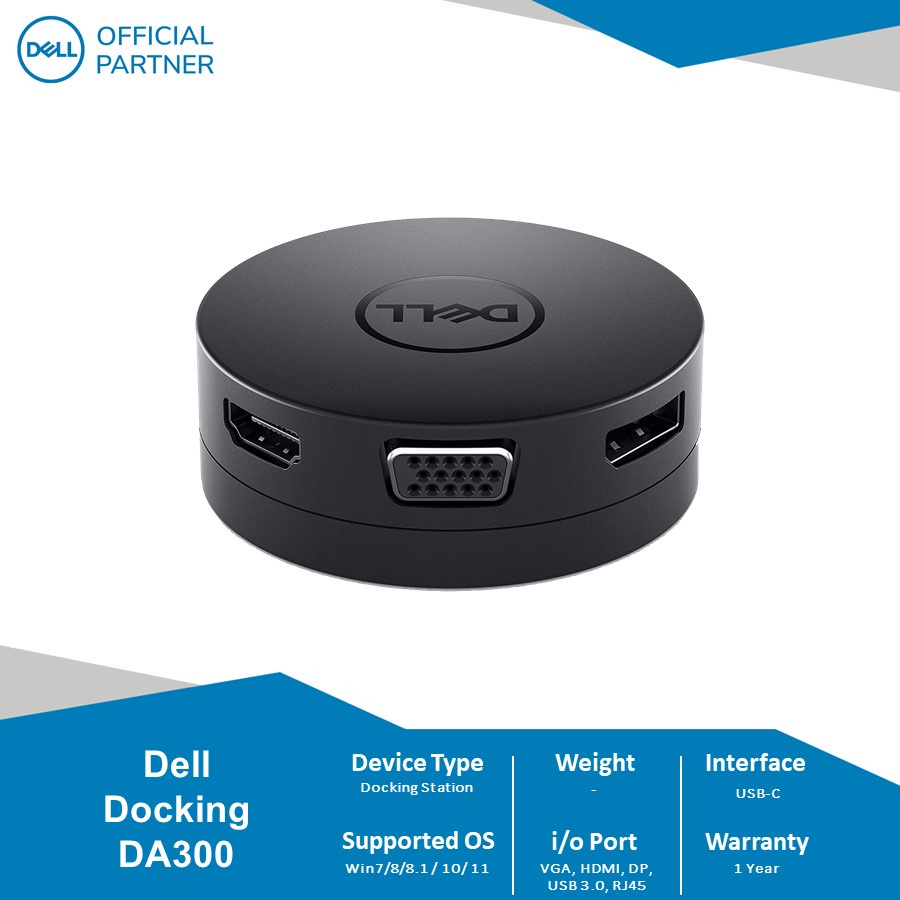 Jual Dell DA300 Adapter [Compact 6-in-1 USB Type-C Adapter] | Shopee ...