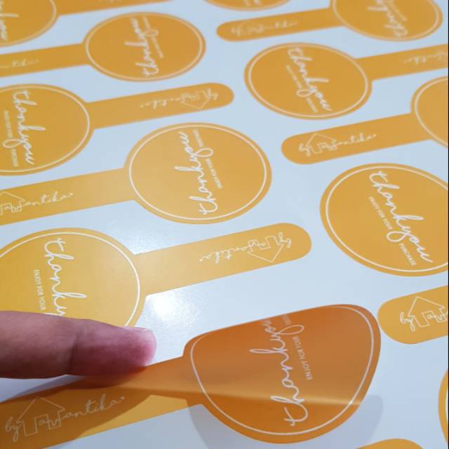 Jual Cetak Sticker Label Vinyl Vinil Ukuran A3 Dengan Dan Tanpa