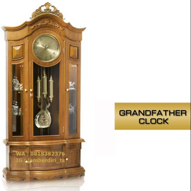 Jual Jam Berdiri / Grandfather Clock Jerman Ukiran Jepara | Shopee
