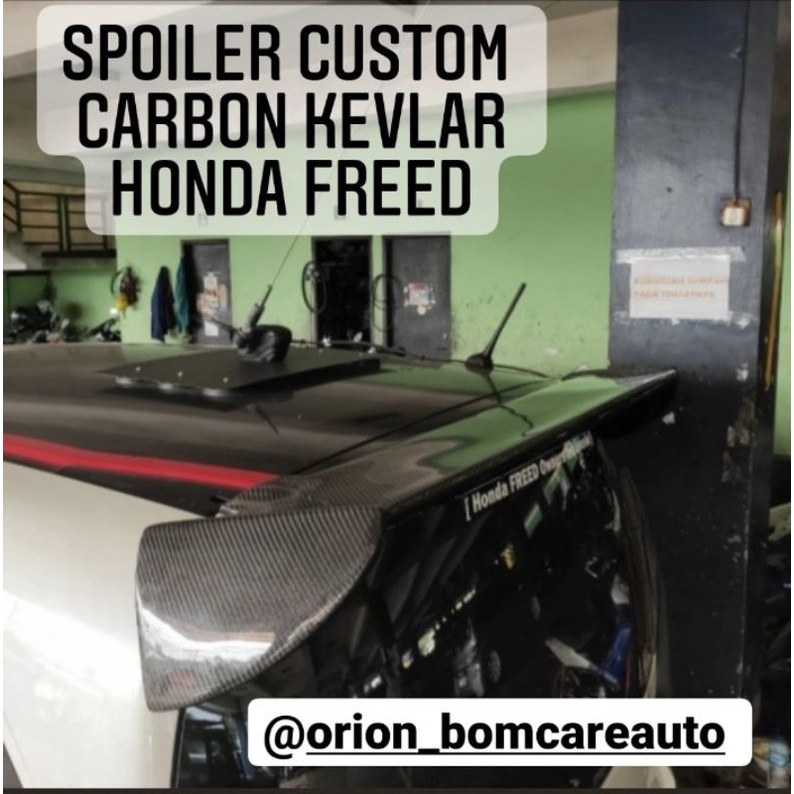 Jual Spoiler Model Custom Honda Freed Carbon Kevlar | Shopee Indonesia