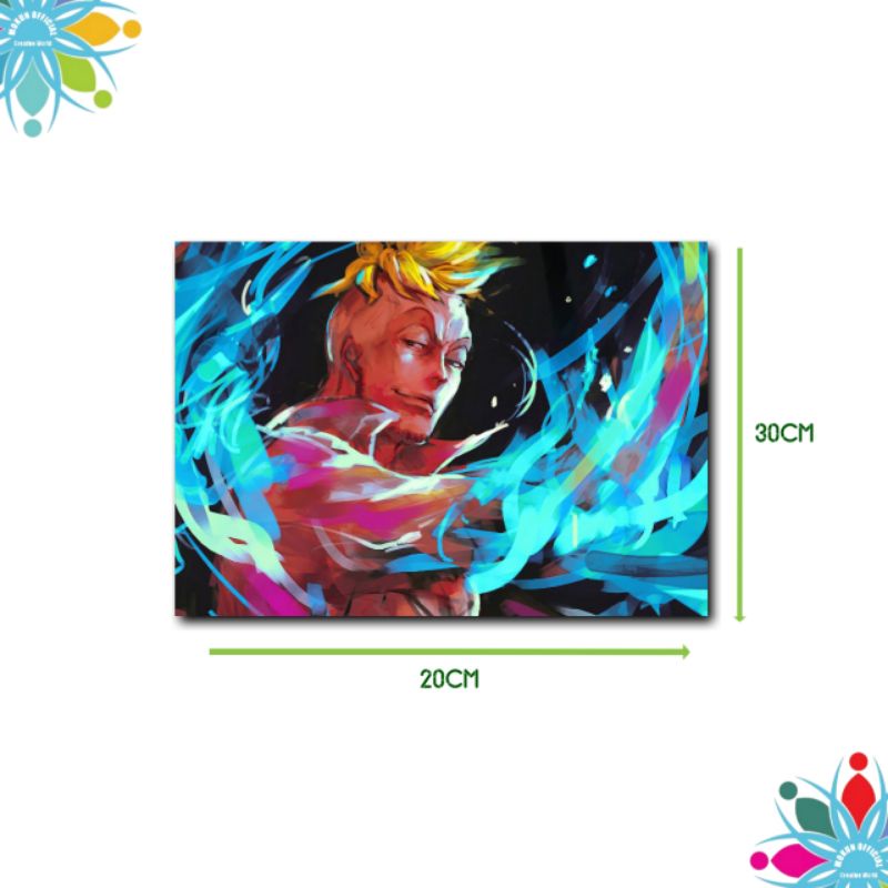 Jual Mokun poster kayu one piece Marco Phoenix 20x30cm | Shopee Indonesia