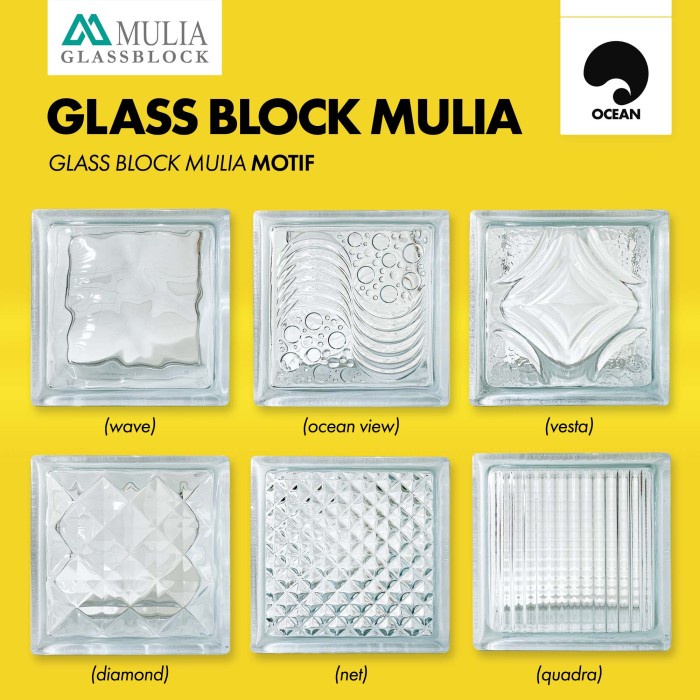 Jual GLASS BLOCK DINDING MULIA / GLASS BLOK KACA RUMAH MOTIF Shopee