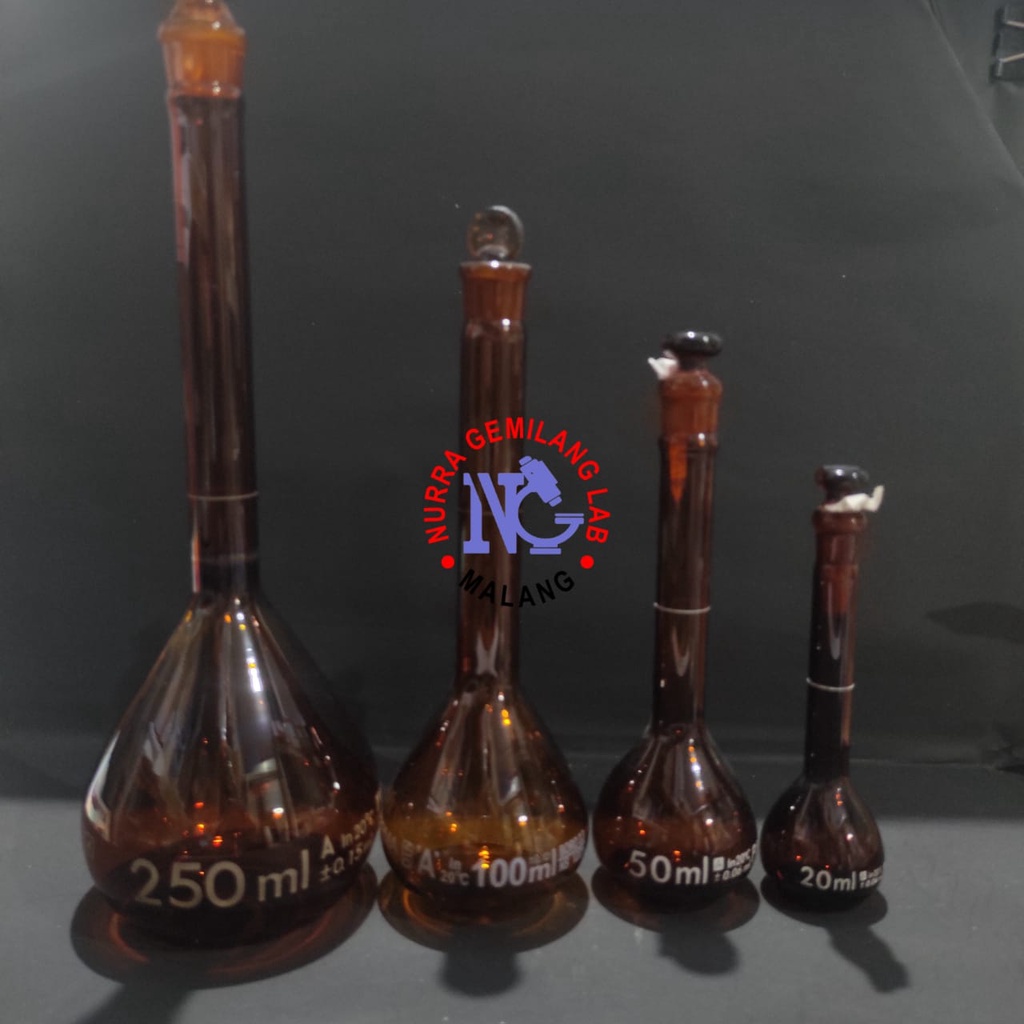 Jual Labu Ukur Coklat Volumetric Flask Amber 25ml Pyrex Shopee Indonesia 4959