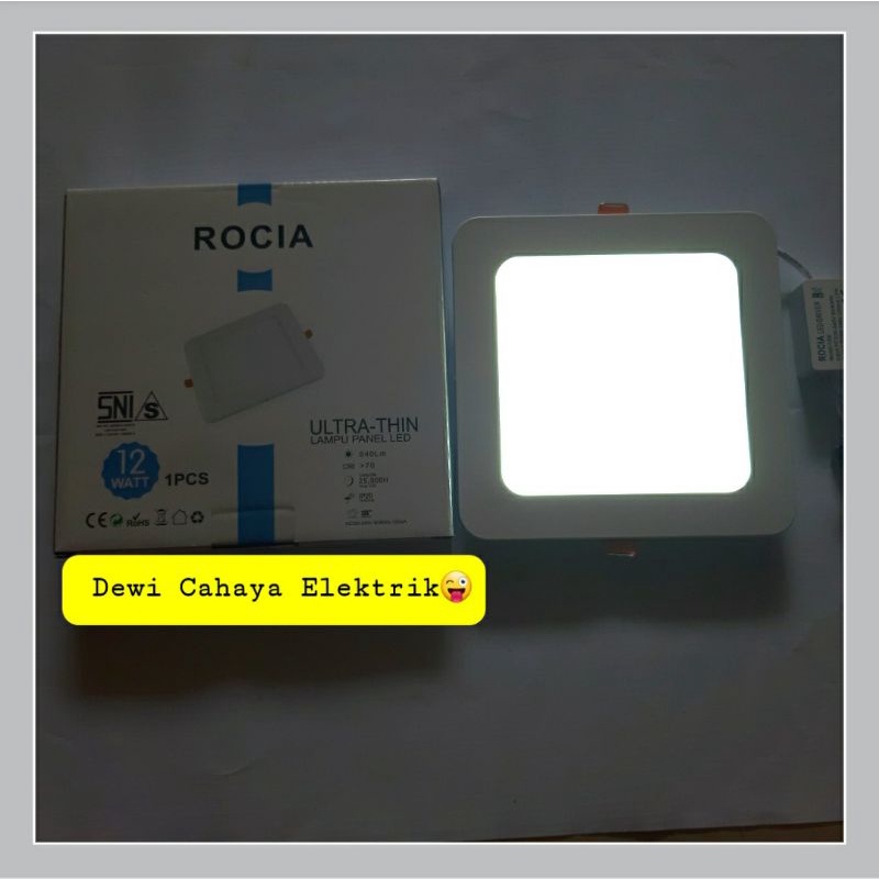Jual Rocia Lampu Panel LED Downlight 12W Kotak - Square Cahaya Putih ...