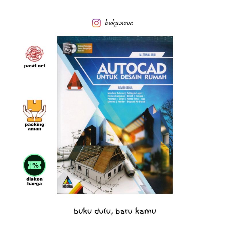 Jual Buku Autocad untuk Desain Rumah Revisi Kedua + CD | Shopee Indonesia