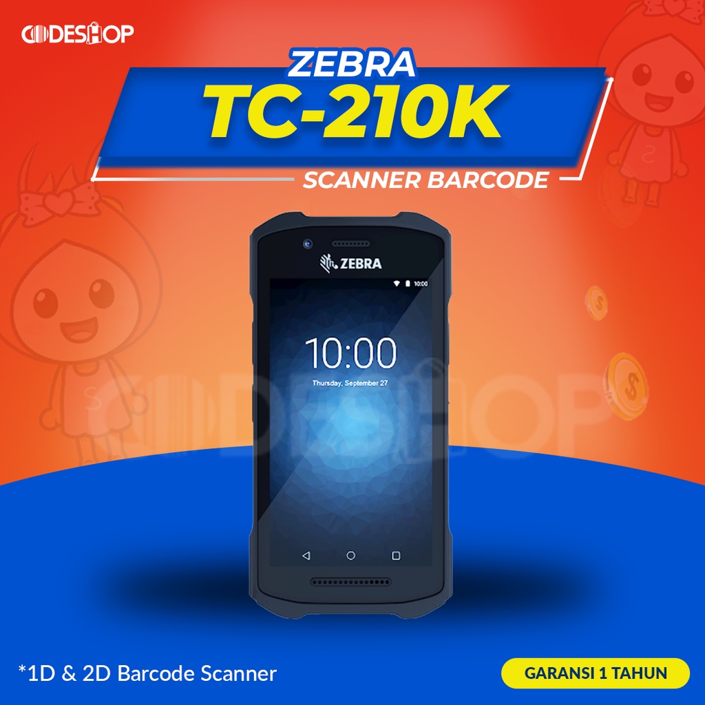 Jual Zebra TC210K Scanner Barcode Android 2 Dimensi PDT Touchscreen
