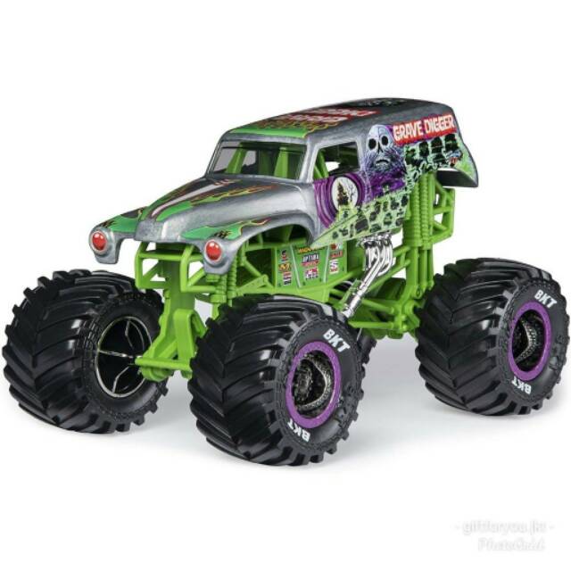 Jual MONSTER JAM GRAVE DIGGER SILVER SPIN MASTER SCALE 1:24 | Shopee ...