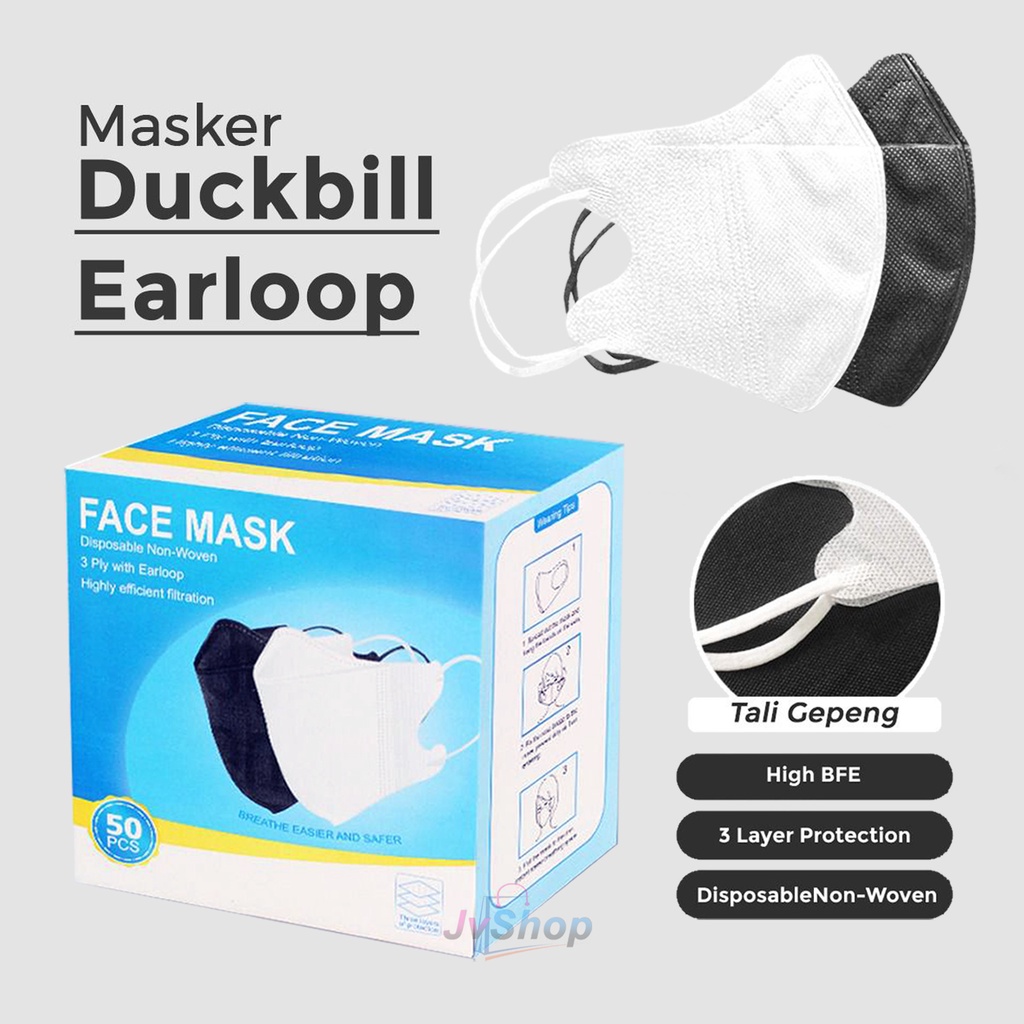 Jual Masker Duckbill Isi 50Pcs Masker Duckbill 3Ply | Shopee Indonesia