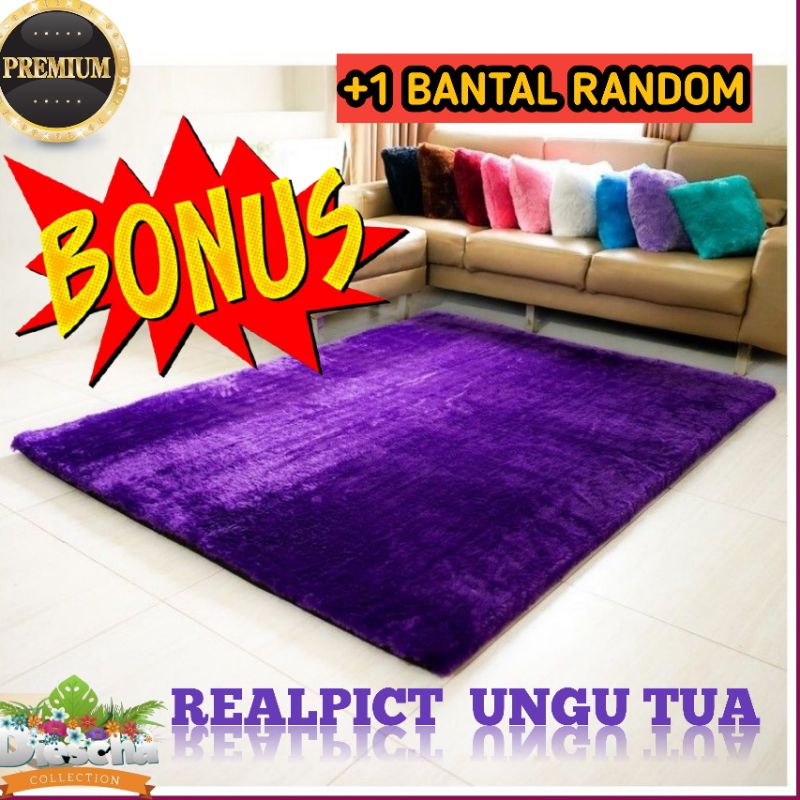 Jual (COD)Karpet Bulu Rasfur Kamar Tidur 200x150x4,5 Ambal Bulu Tebal ...