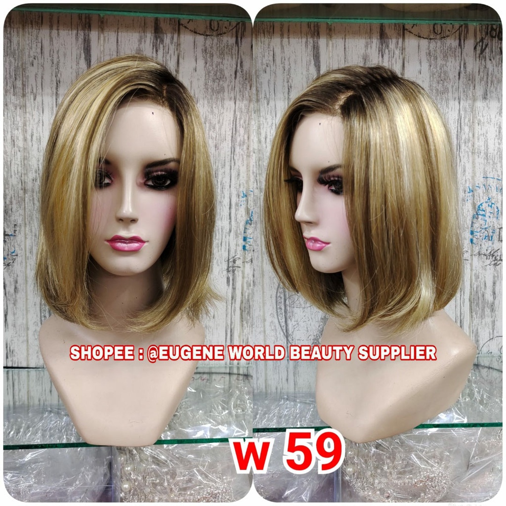 Jual FREE PARTING BISA BEBAS PINDAH BELAHAN RAMBUT FRONT LACE WIG LACE ...