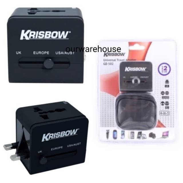Jual Krisbow - universal travel adaptor | Shopee Indonesia