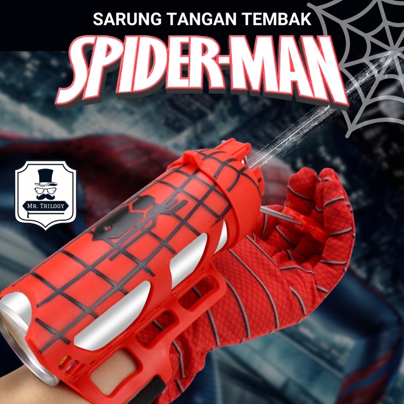 Jual Mainan Anak Sarung Tangan Spiderman Superhero Tembakan Spider Man