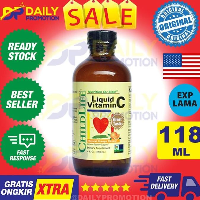 Jual CHILDLIFE CHILD LIFE LIQUID VITAMIN C ANAK BATUK DEMAM FLU 118.5ML