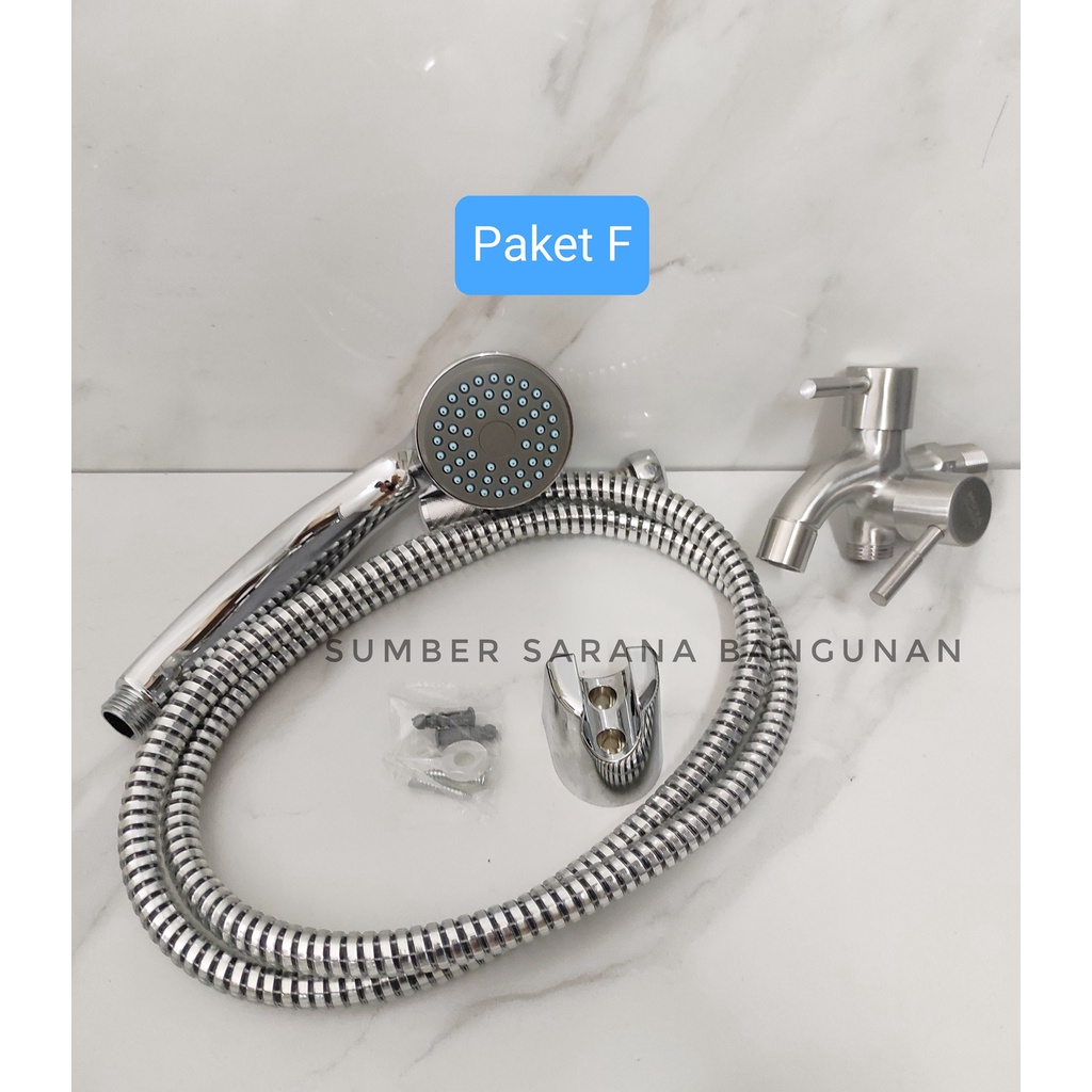 Jual Paket Shower Set Kamar Mandi Kran Cabang Wudhu Ember Murah Shopee Indonesia