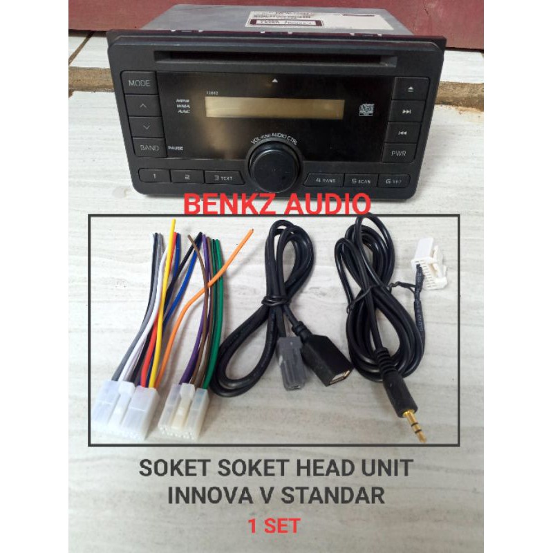 Jual Soket socket Head unit Innova V standar 1 set soket radio tape ...