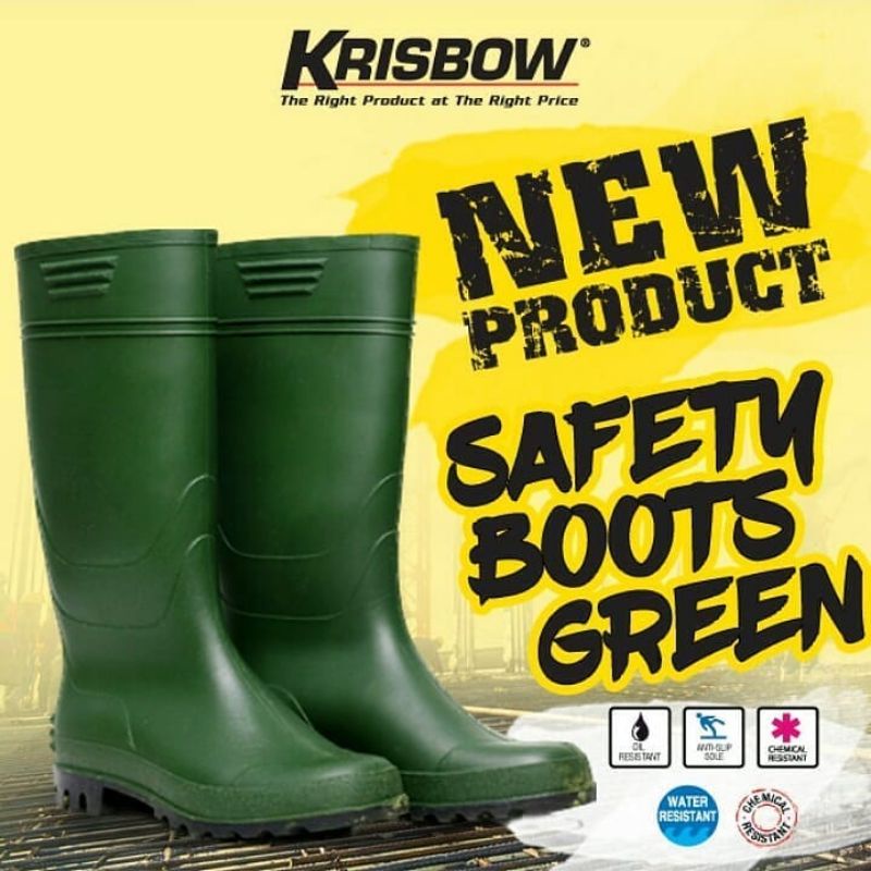 Jual Krisbow Sepatu Boot Pengaman - Hijau | Shopee Indonesia